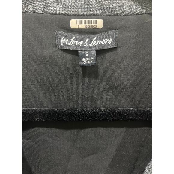 For Love And Lemons Turner Cropped Blazer in Grey Sz S - Picture 4 of 8